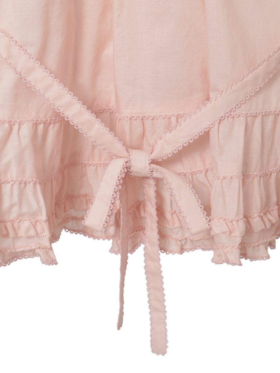 襟付きローンブラウス 詳細画像 ペールピンク 9