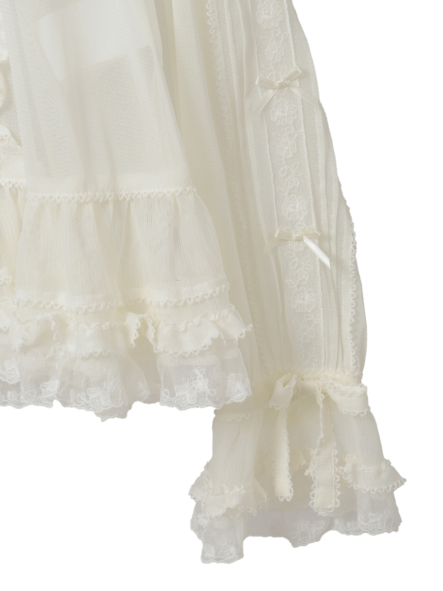 ソフトチュールブラウス 詳細画像 アクアマリン 12