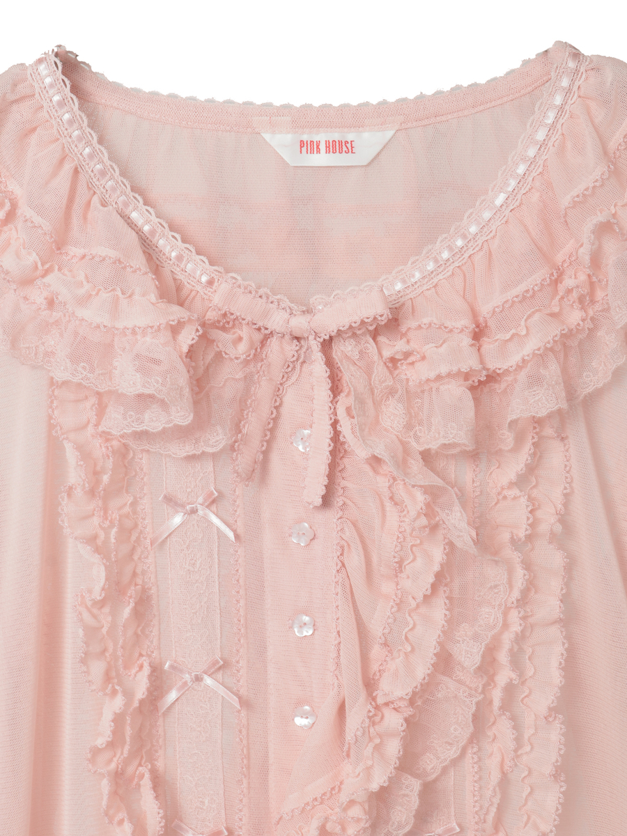 ソフトチュールブラウス 詳細画像 アクアマリン 13