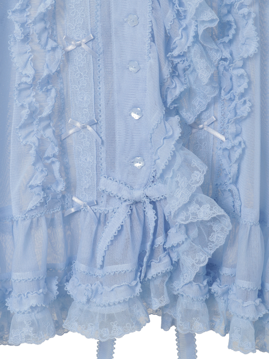 ソフトチュールブラウス 詳細画像 アクアマリン 5