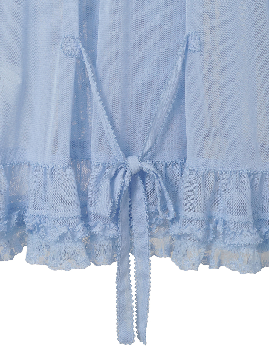 ソフトチュールブラウス 詳細画像 アクアマリン 6