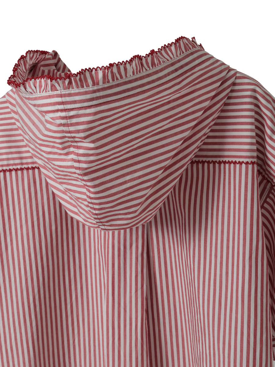 ストライプフードブラウス 詳細画像 アカ 4