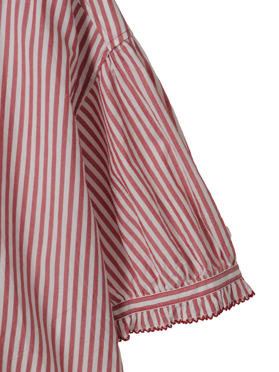 ストライプフードブラウス 詳細画像 アカ 5