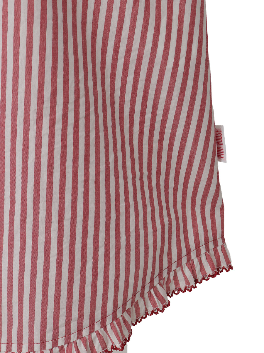 ストライプフードブラウス 詳細画像 アカ 6