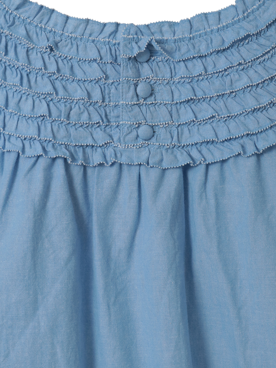 ヨークフリル使いブラウス 詳細画像 シロ 4