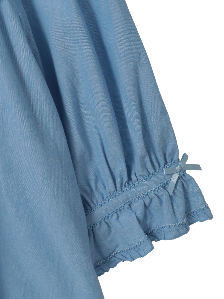 ヨークフリル使いブラウス 詳細画像 シロ 5