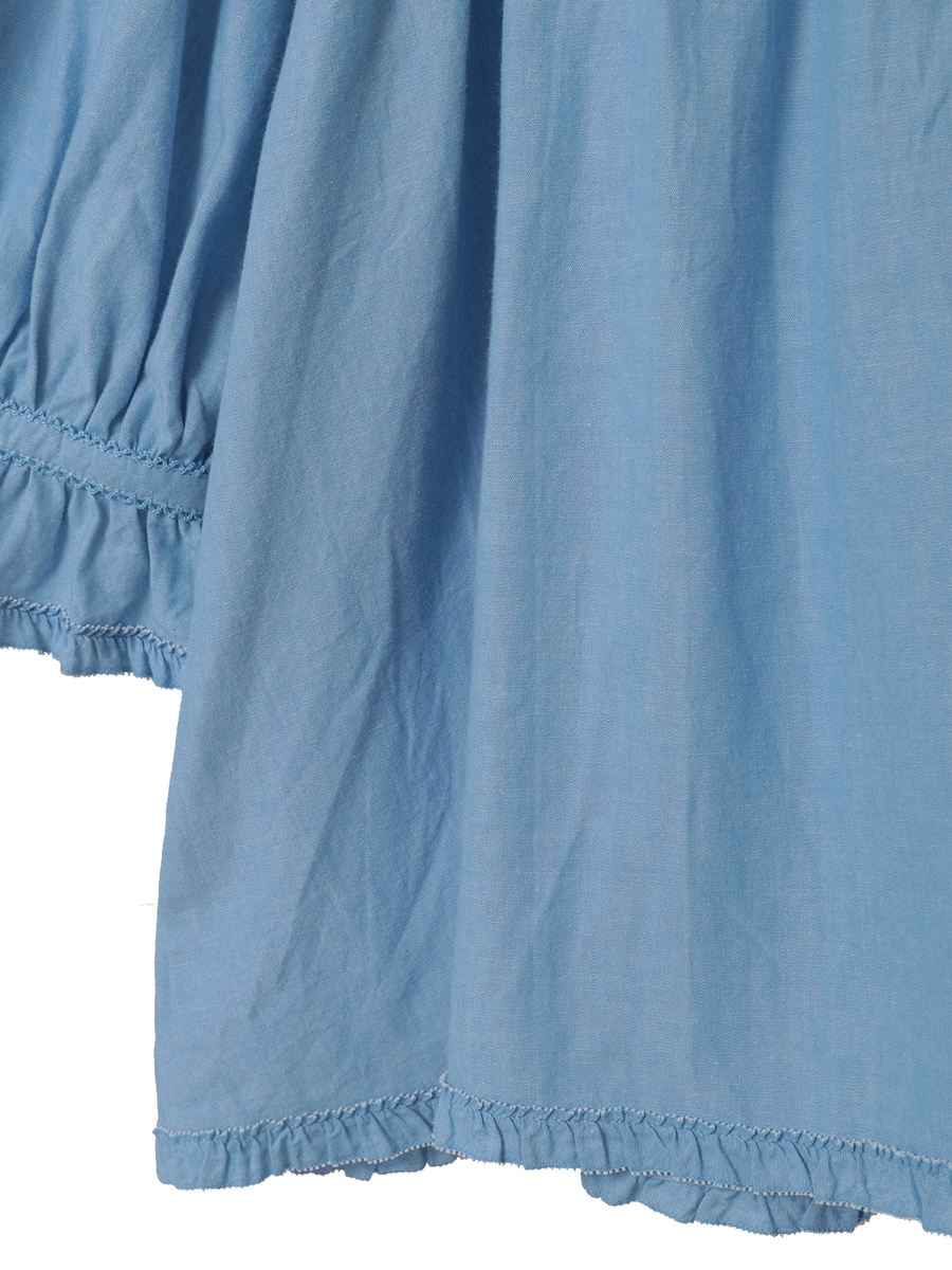 ヨークフリル使いブラウス 詳細画像 シロ 6