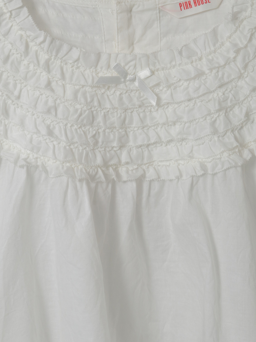 ヨークフリル使いブラウス 詳細画像 シロ 8