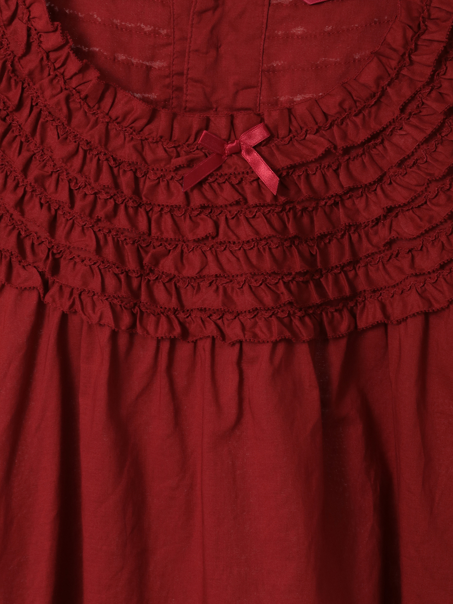 ヨークフリル使いブラウス 詳細画像 シロ 9