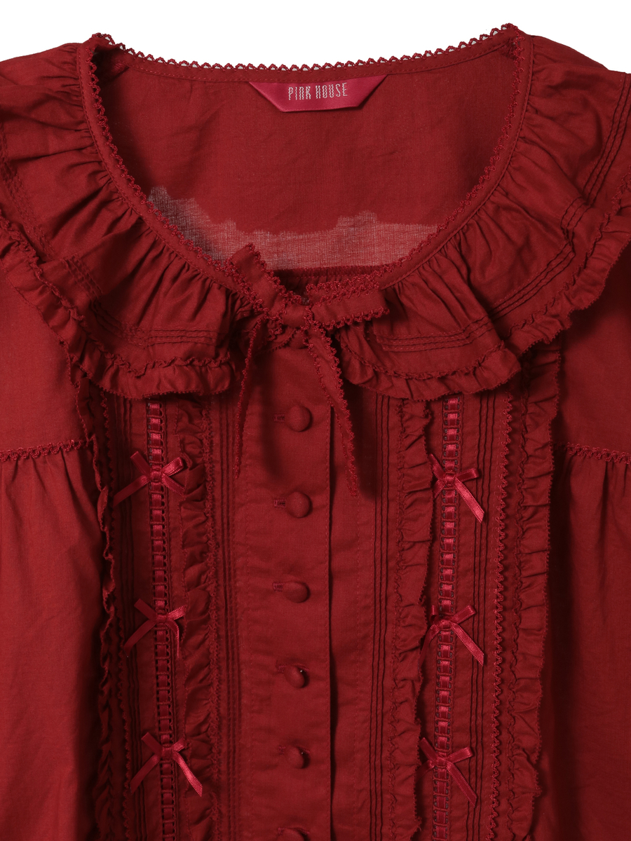 フリル襟付きブラウス 詳細画像 ダンガリーコン 12