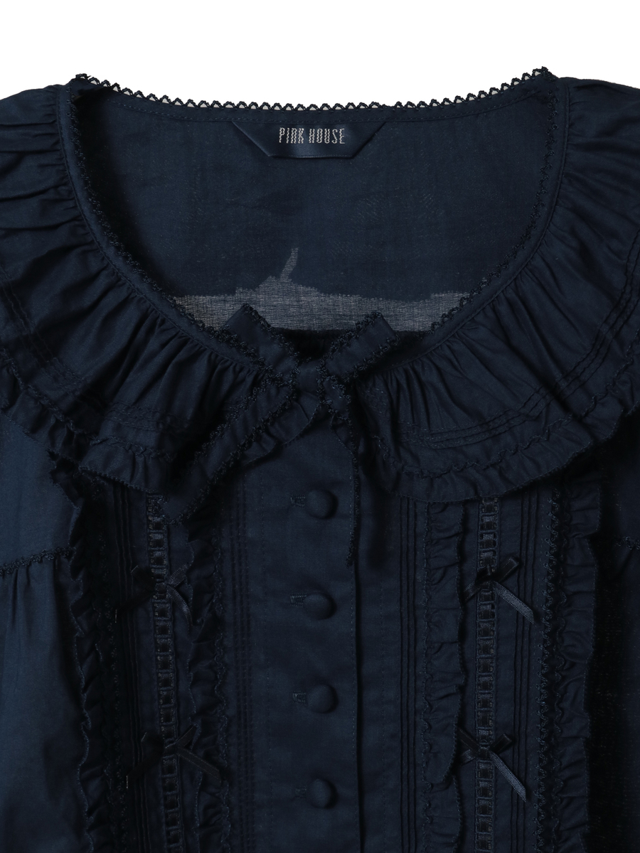 フリル襟付きブラウス 詳細画像 ダンガリーコン 14