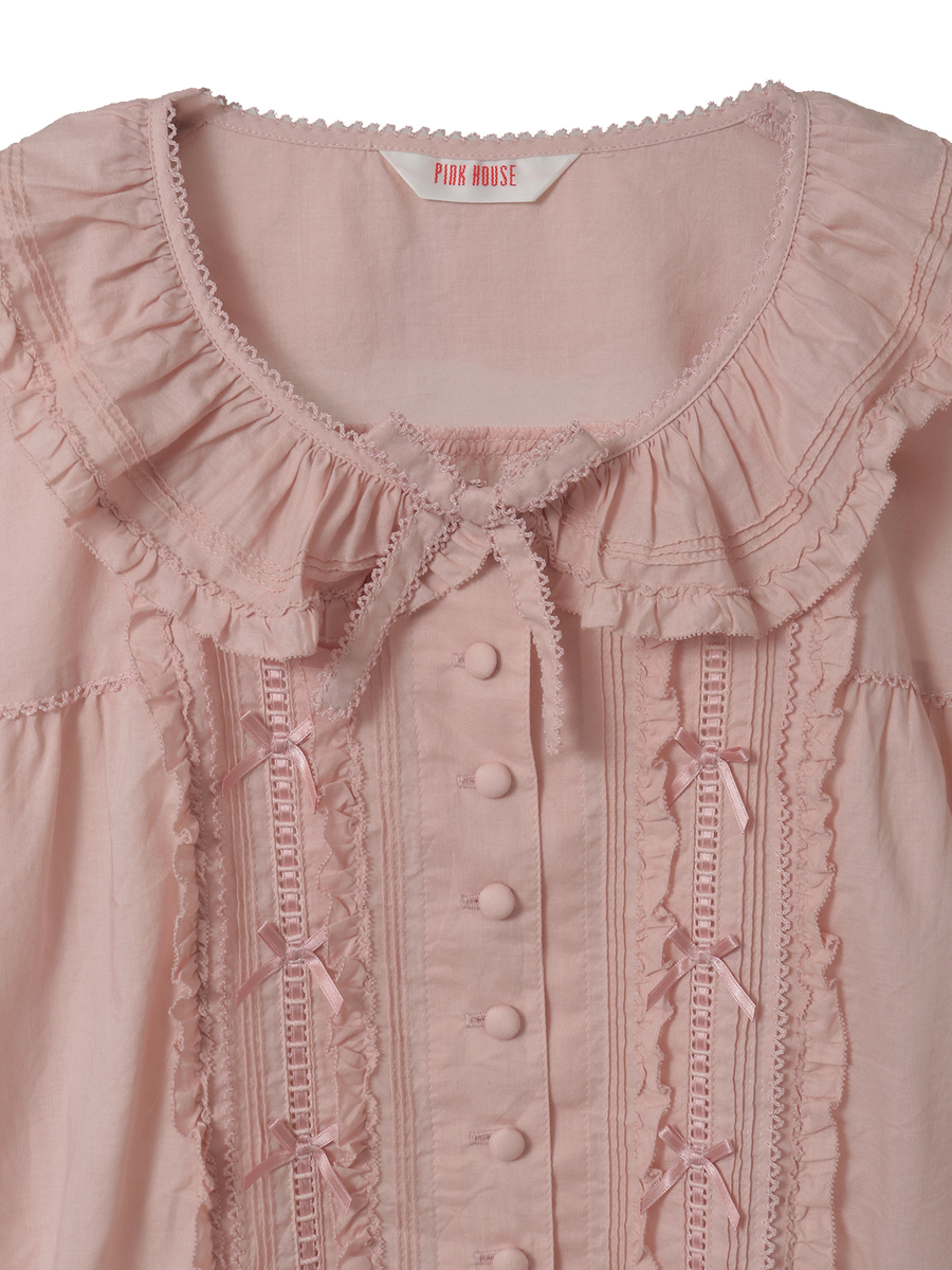 フリル襟付きブラウス 詳細画像 ダンガリーコン 3