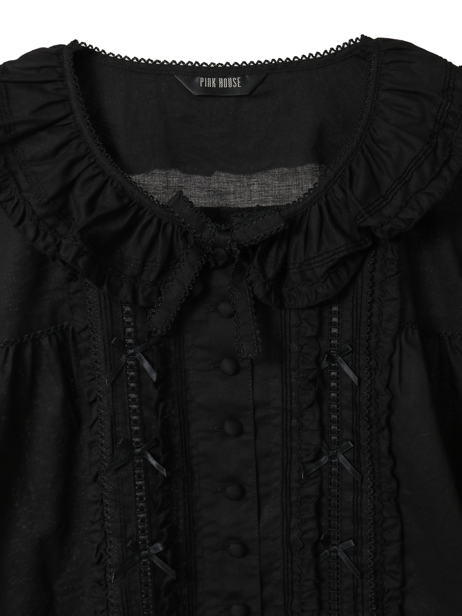 フリル襟付きブラウス 詳細画像 ダンガリーコン 8