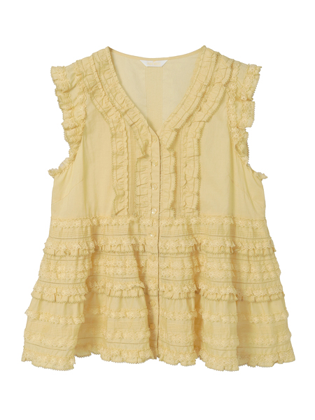 レース使いローンブラウス