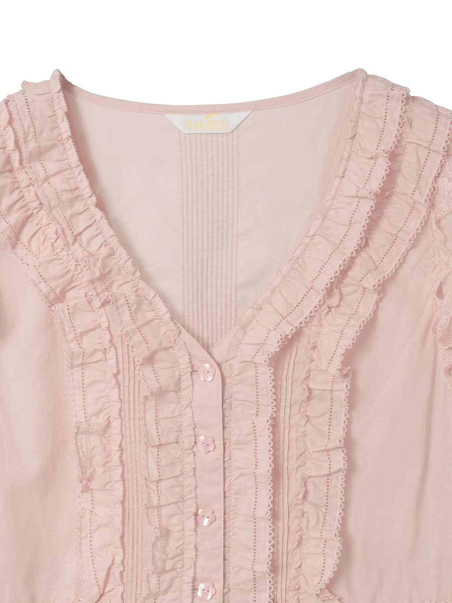 レース使いローンブラウス 詳細画像 イエロー 12