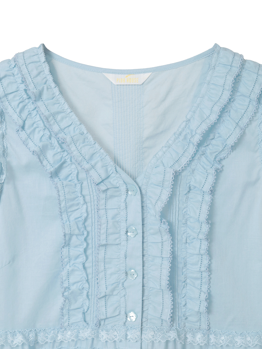 レース使いローンブラウス 詳細画像 イエロー 14