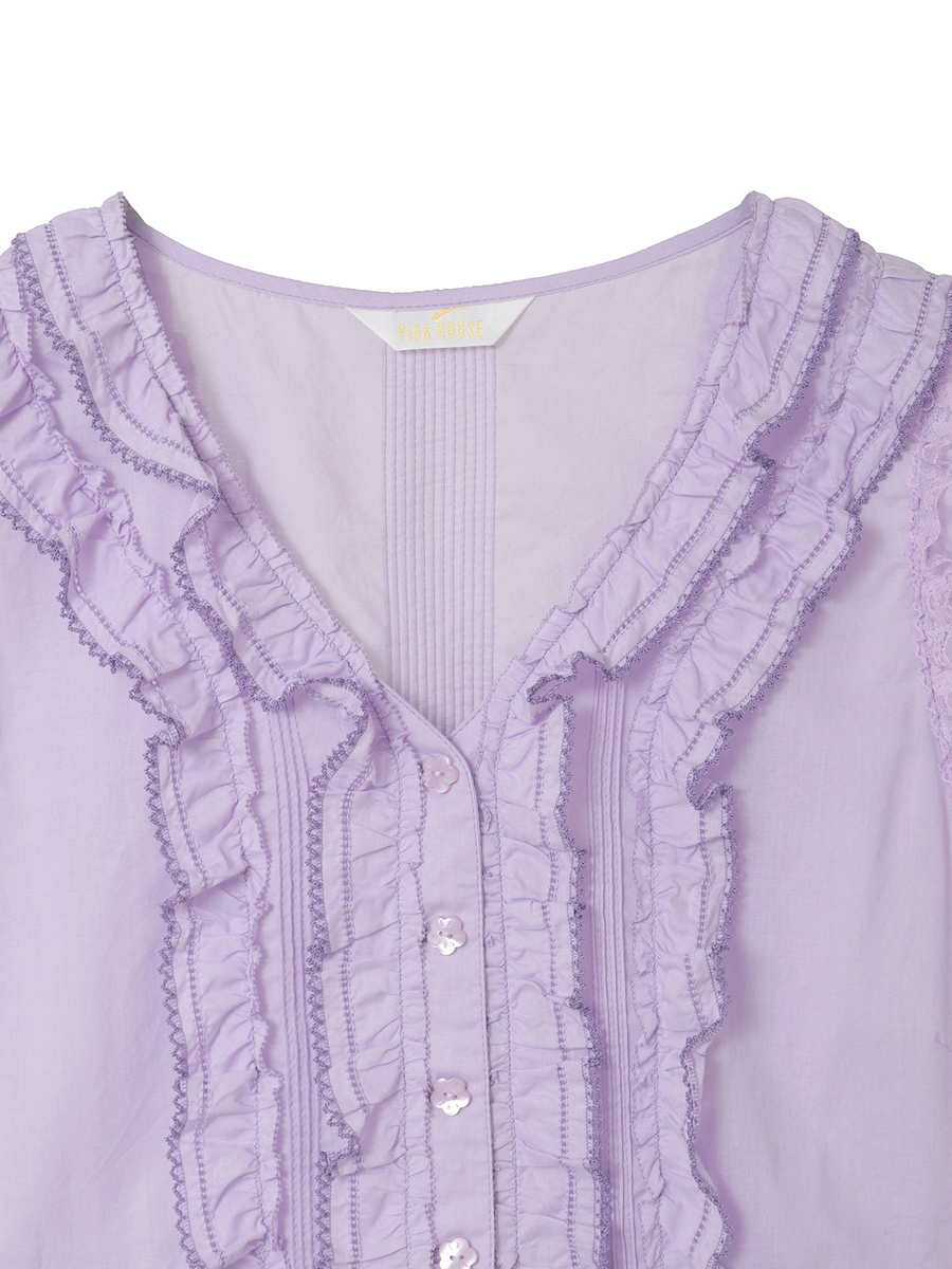 レース使いローンブラウス 詳細画像 イエロー 16