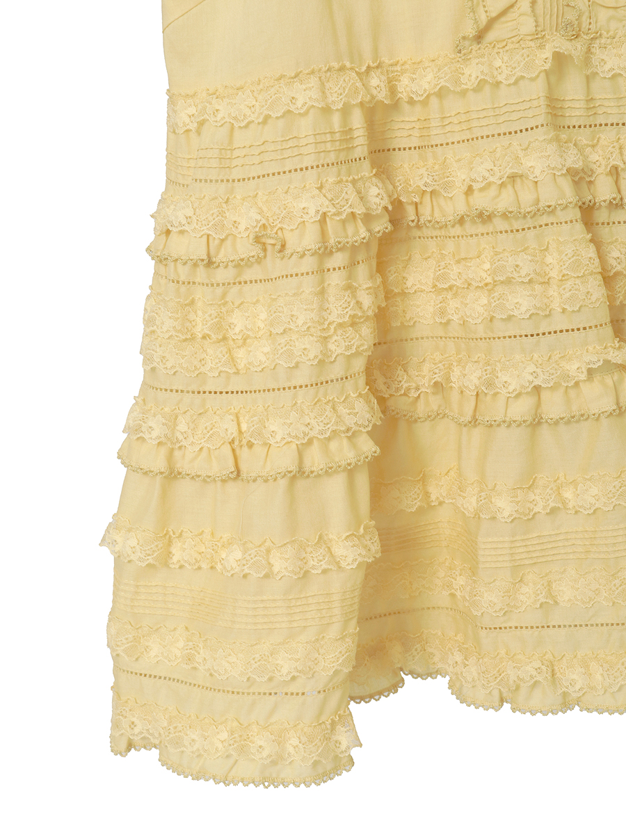 レース使いローンブラウス 詳細画像 イエロー 5