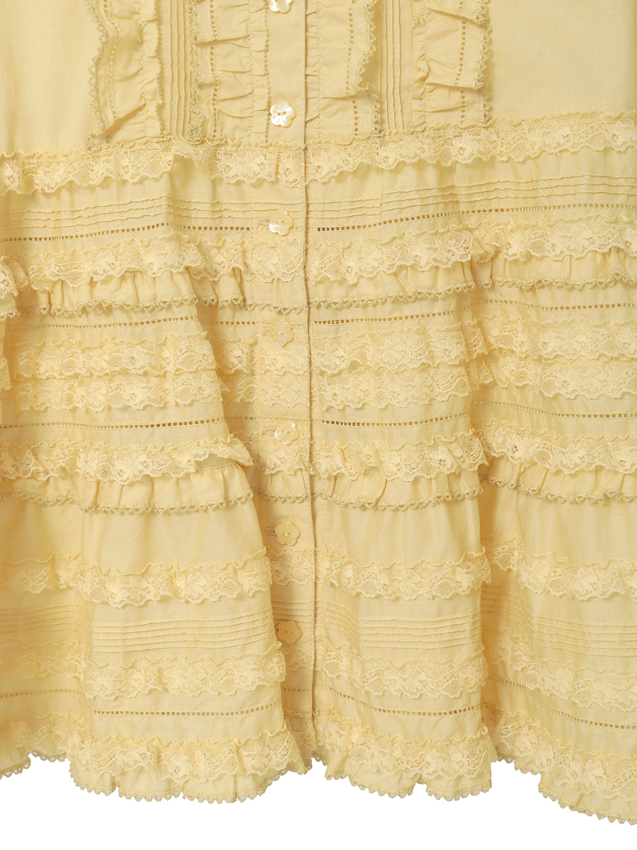 レース使いローンブラウス 詳細画像 イエロー 6