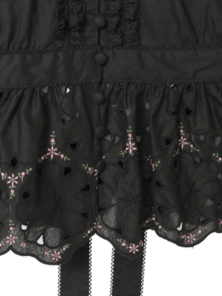 フラワーエンブレース使いブラウス 詳細画像 シロ 13