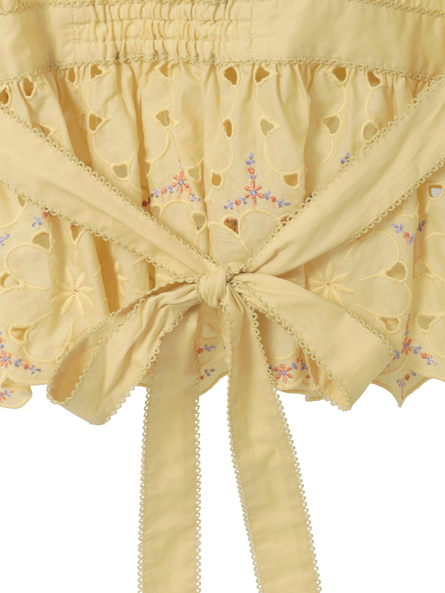 フラワーエンブレース使いブラウス 詳細画像 シロ 7