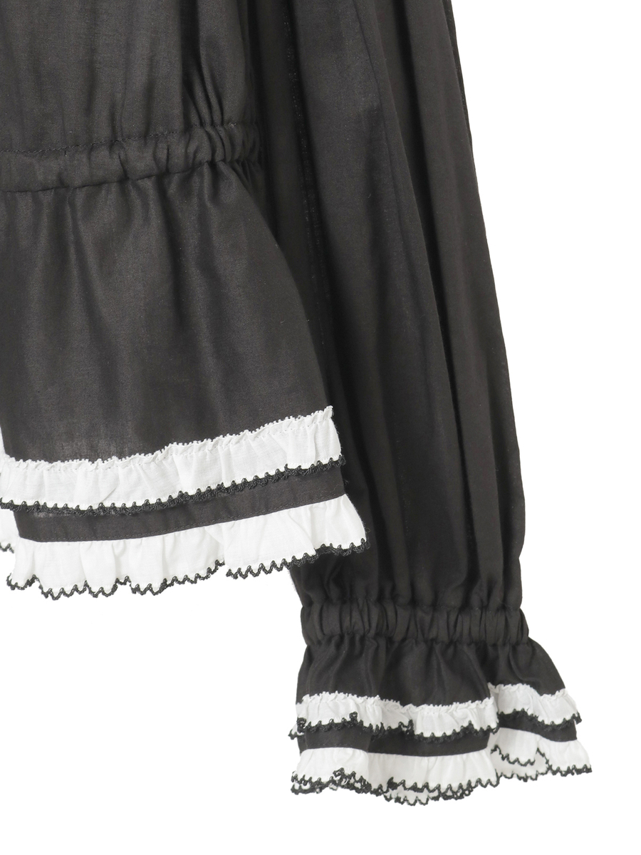 【alcali x Haruka Yoshizawa】猫耳付け襟ローンブラウス 詳細画像 オフホワイト 5