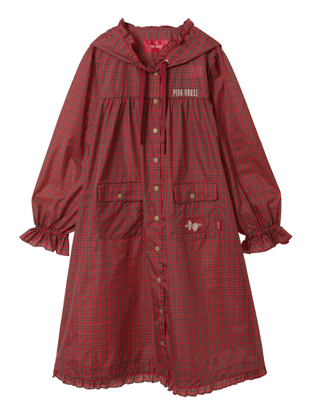 フリル使いレインコート