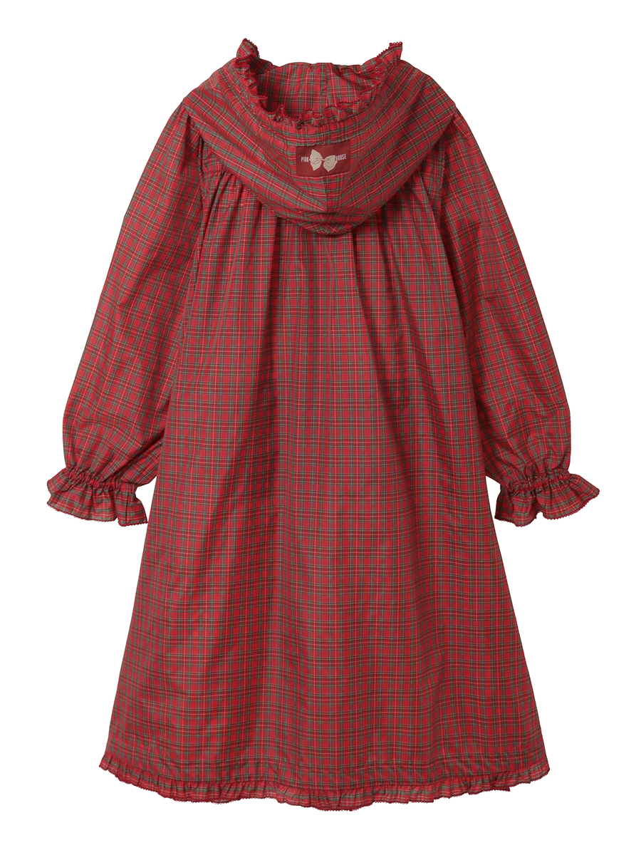 フリル使いレインコート 詳細画像 アカチェック 2