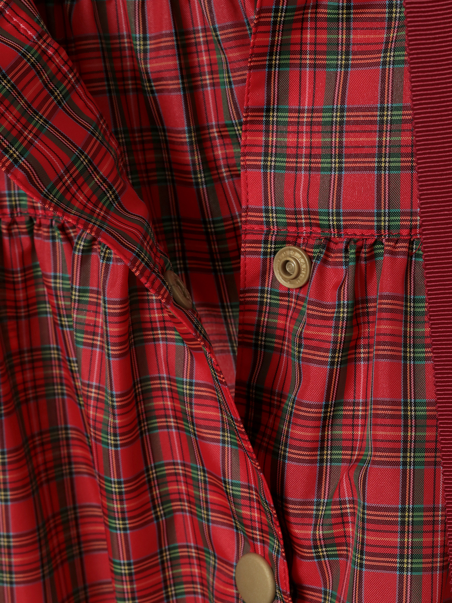 フリル使いレインコート 詳細画像 アカチェック 8