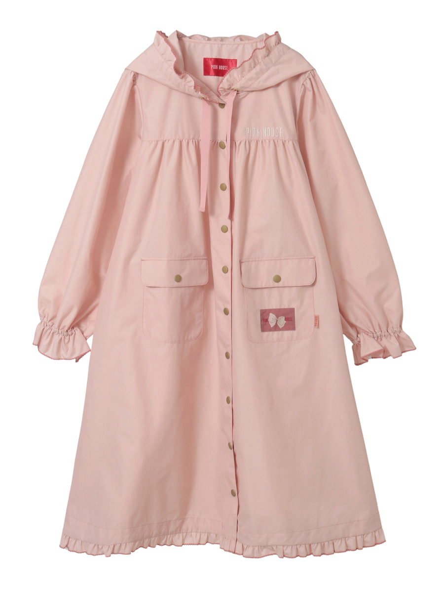 フリル使いレインコート 詳細画像 ピンク 1