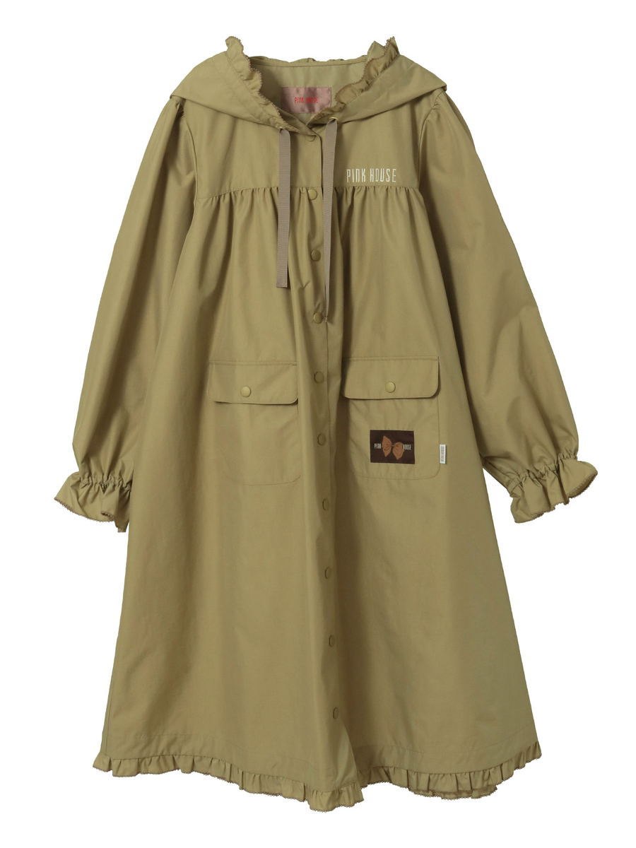フリル使いレインコート 詳細画像 ベージュ 1