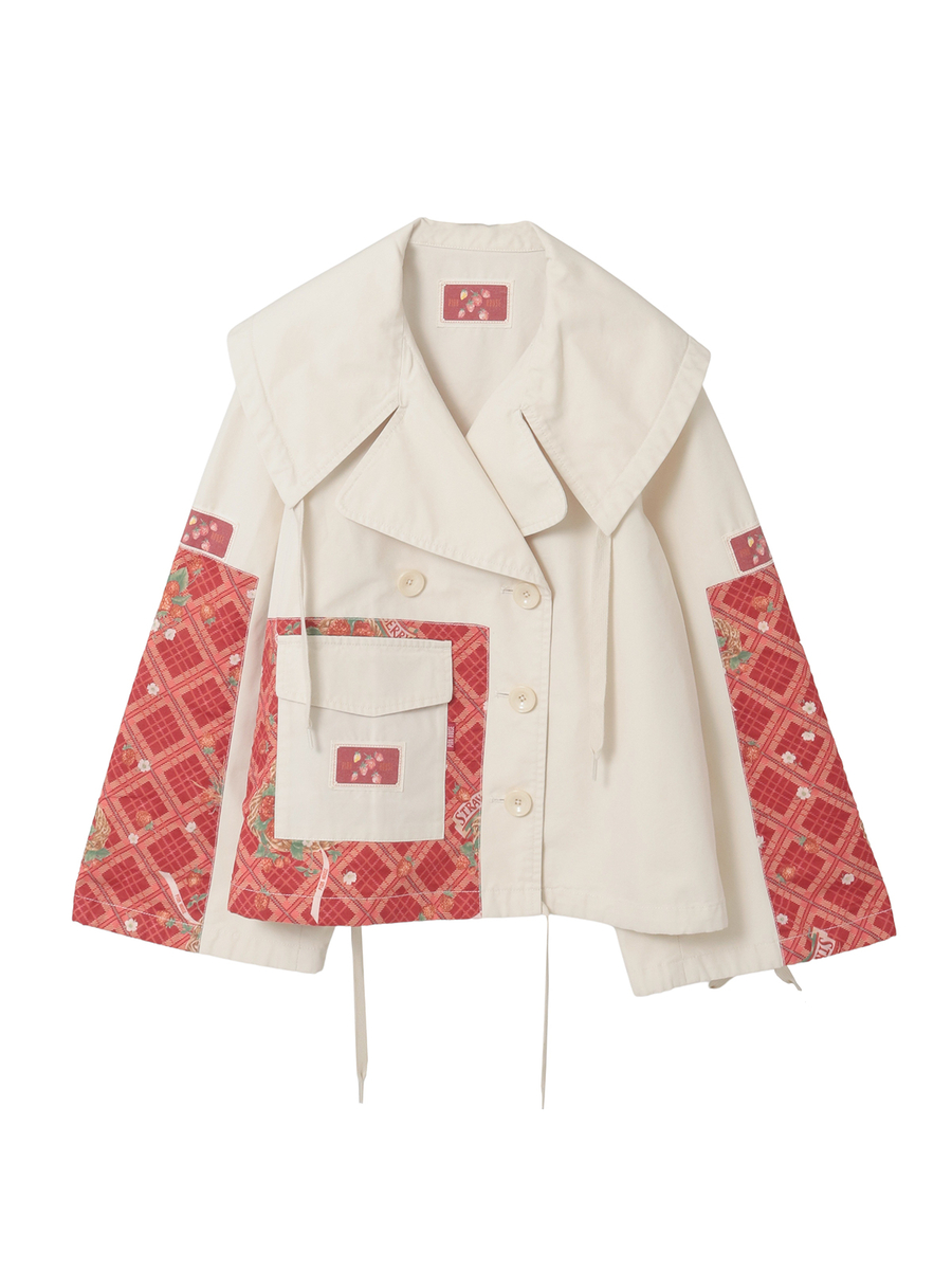 苺リースプリント使いジャケット 詳細画像 ピンク 1