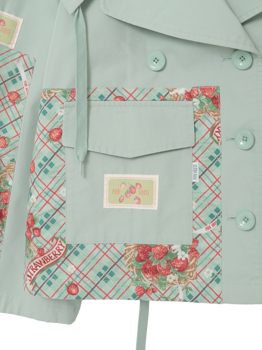 苺リースプリント使いジャケット 詳細画像 ピンク 10