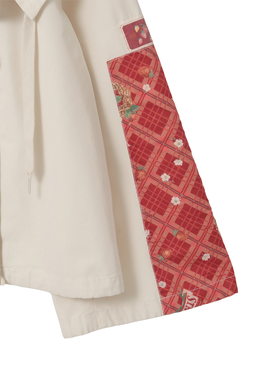 苺リースプリント使いジャケット 詳細画像 ピンク 4