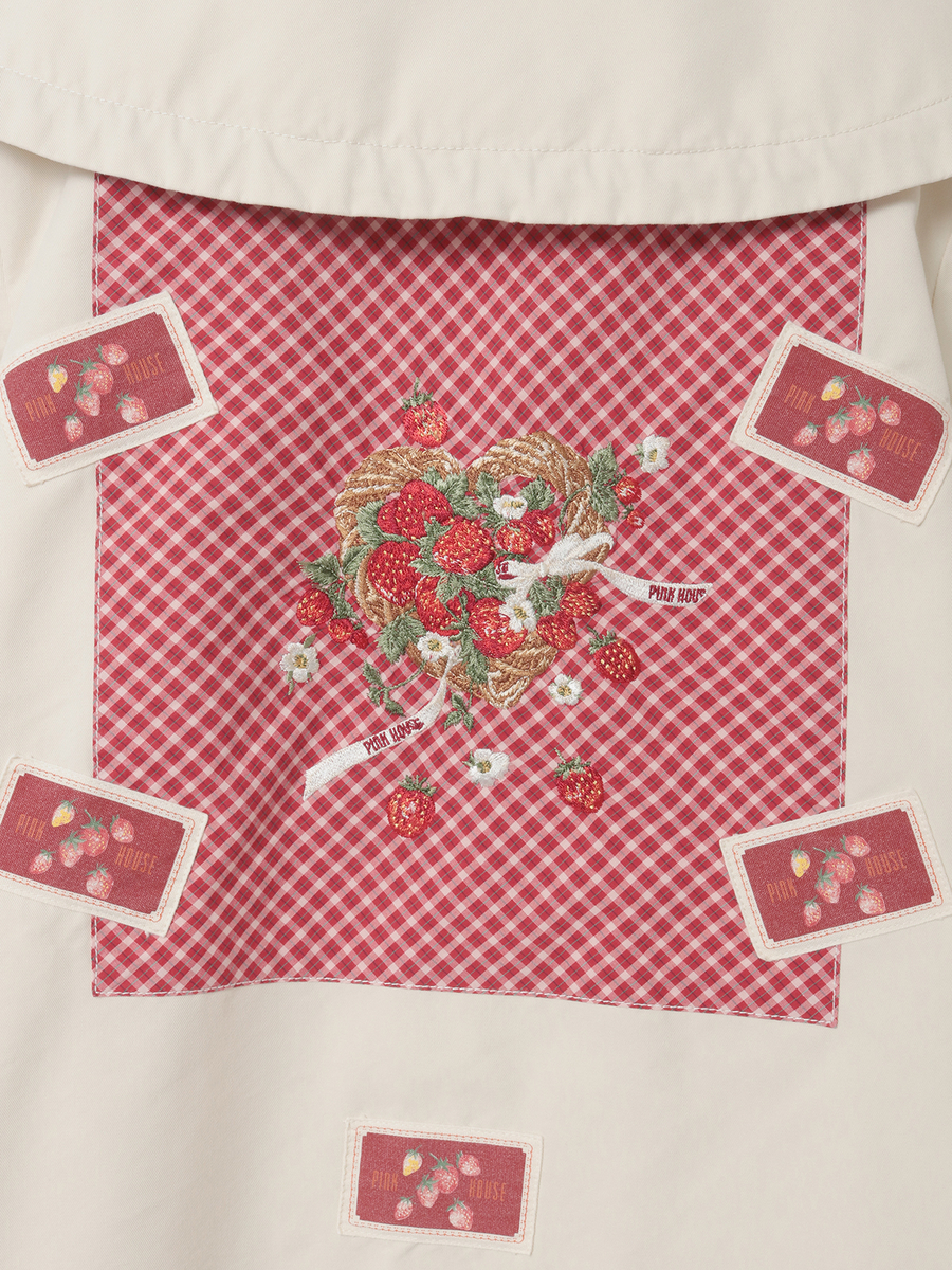 苺リースプリント使いジャケット 詳細画像 ピンク 6