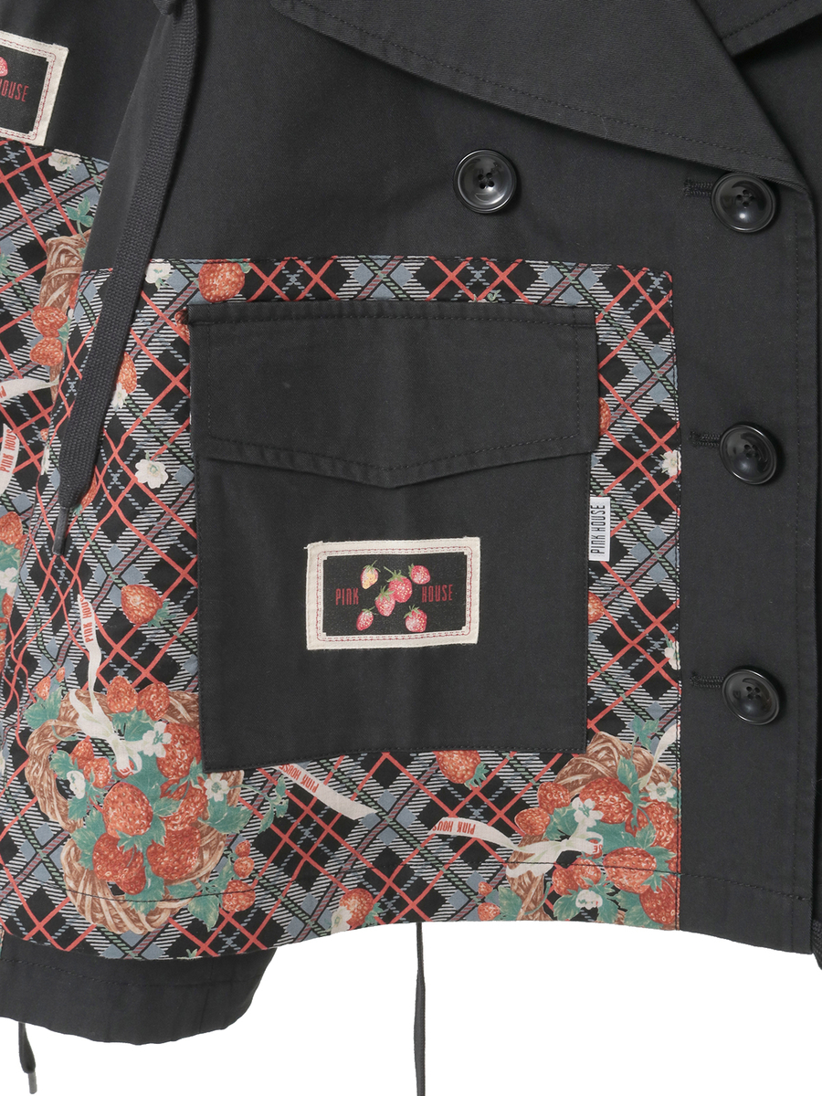 苺リースプリント使いジャケット 詳細画像 ピンク 7