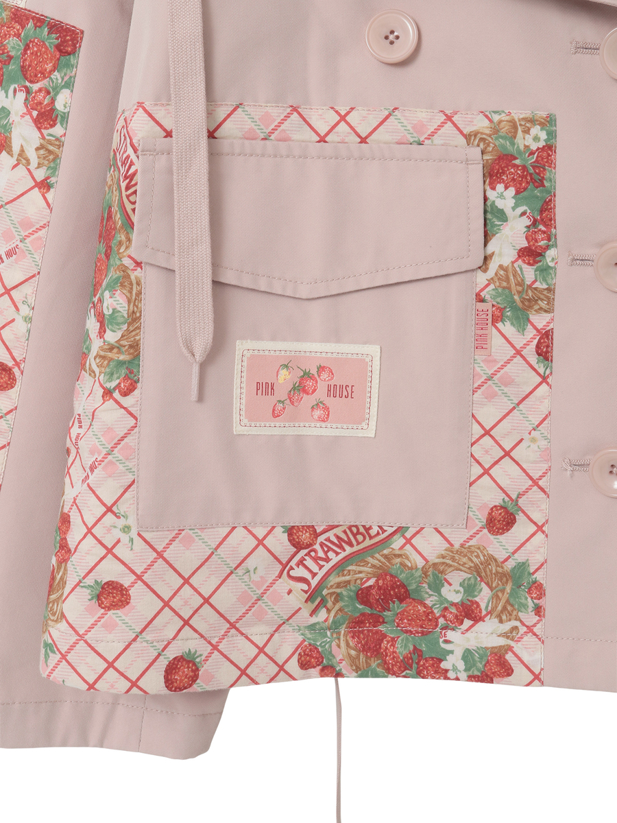 苺リースプリント使いジャケット 詳細画像 ピンク 8
