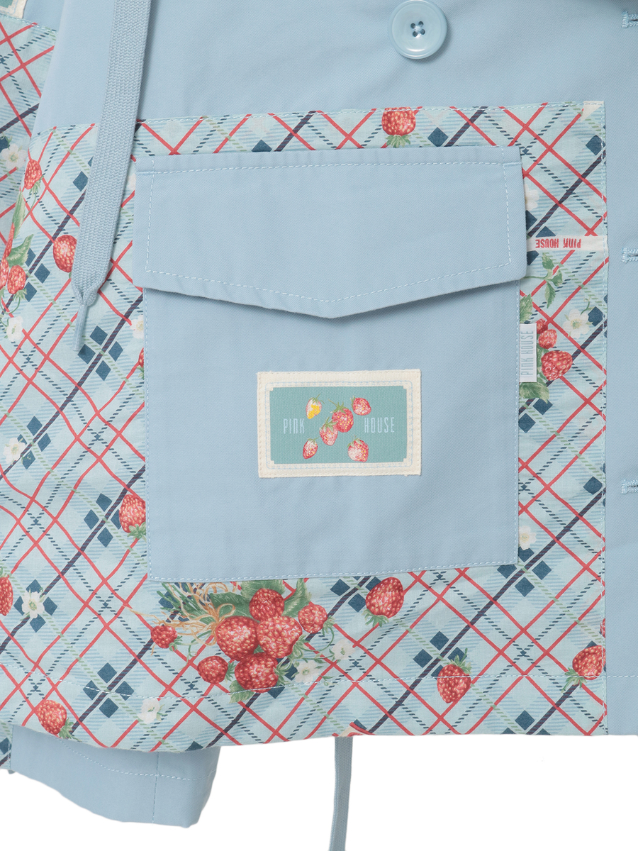 苺リースプリント使いジャケット 詳細画像 ピンク 9