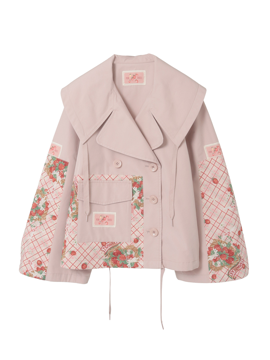 苺リースプリント使いジャケット 詳細画像 ピンク 1