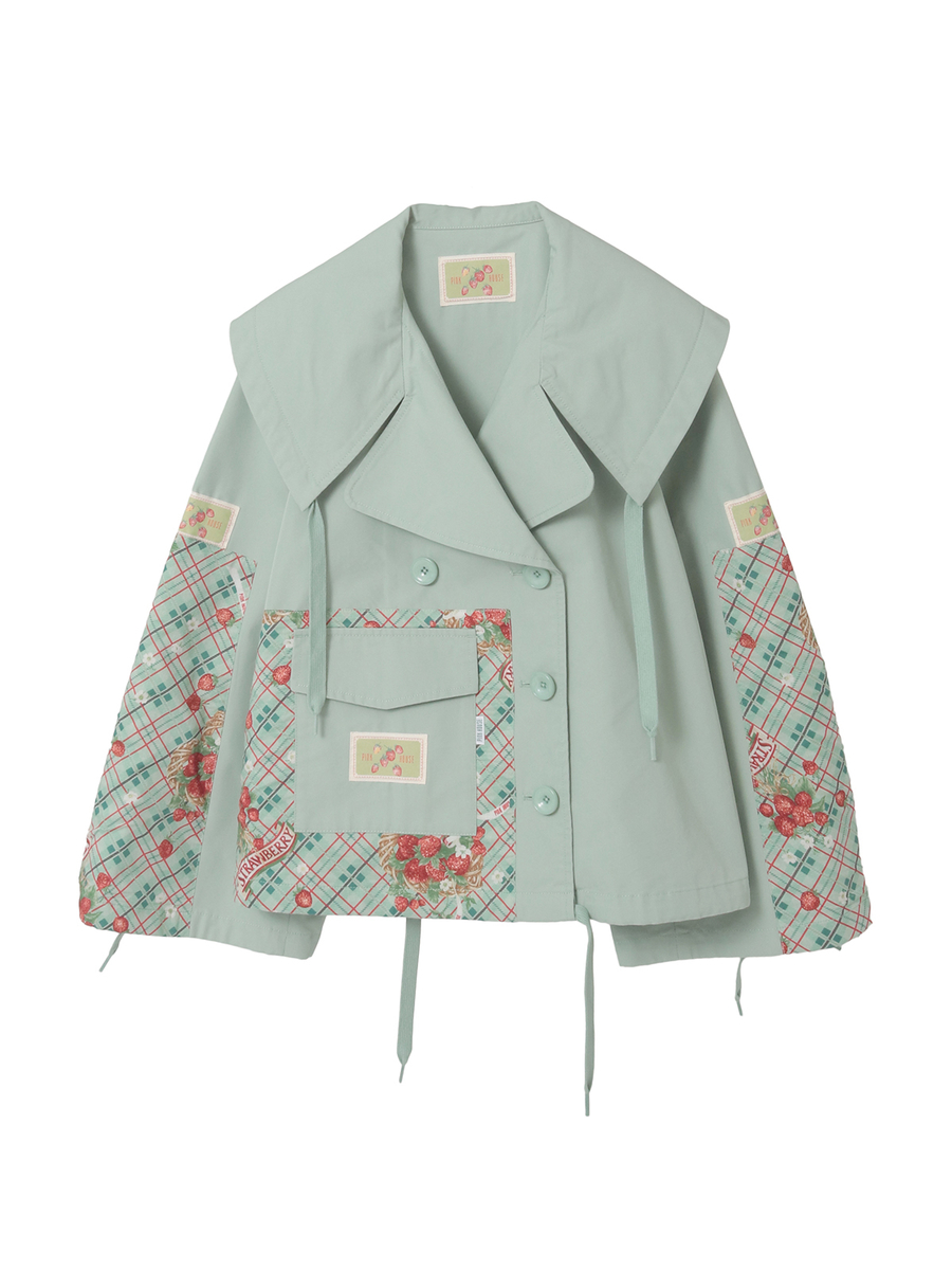 苺リースプリント使いジャケット 詳細画像 グリーン 1