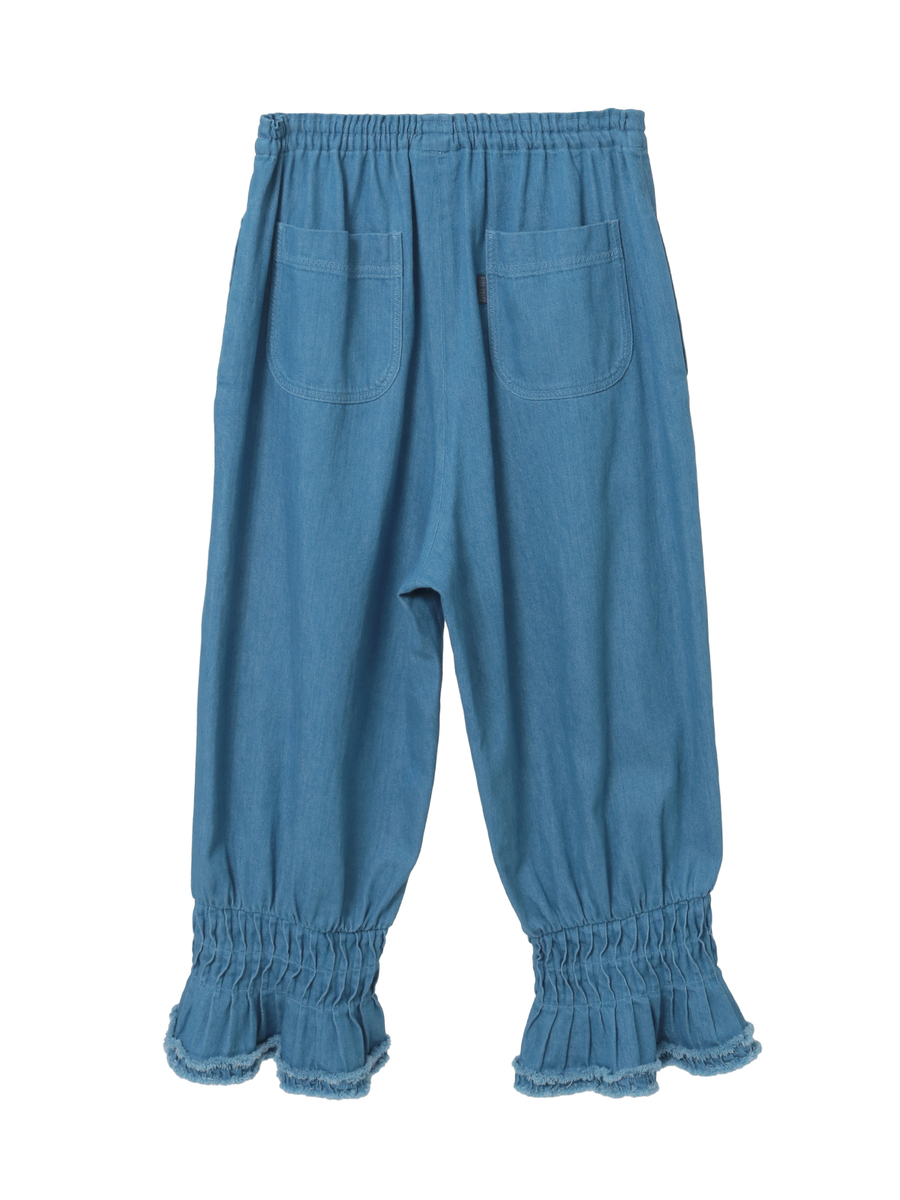 ムラ糸デニムワイドパンツ 詳細画像 ブルー 2