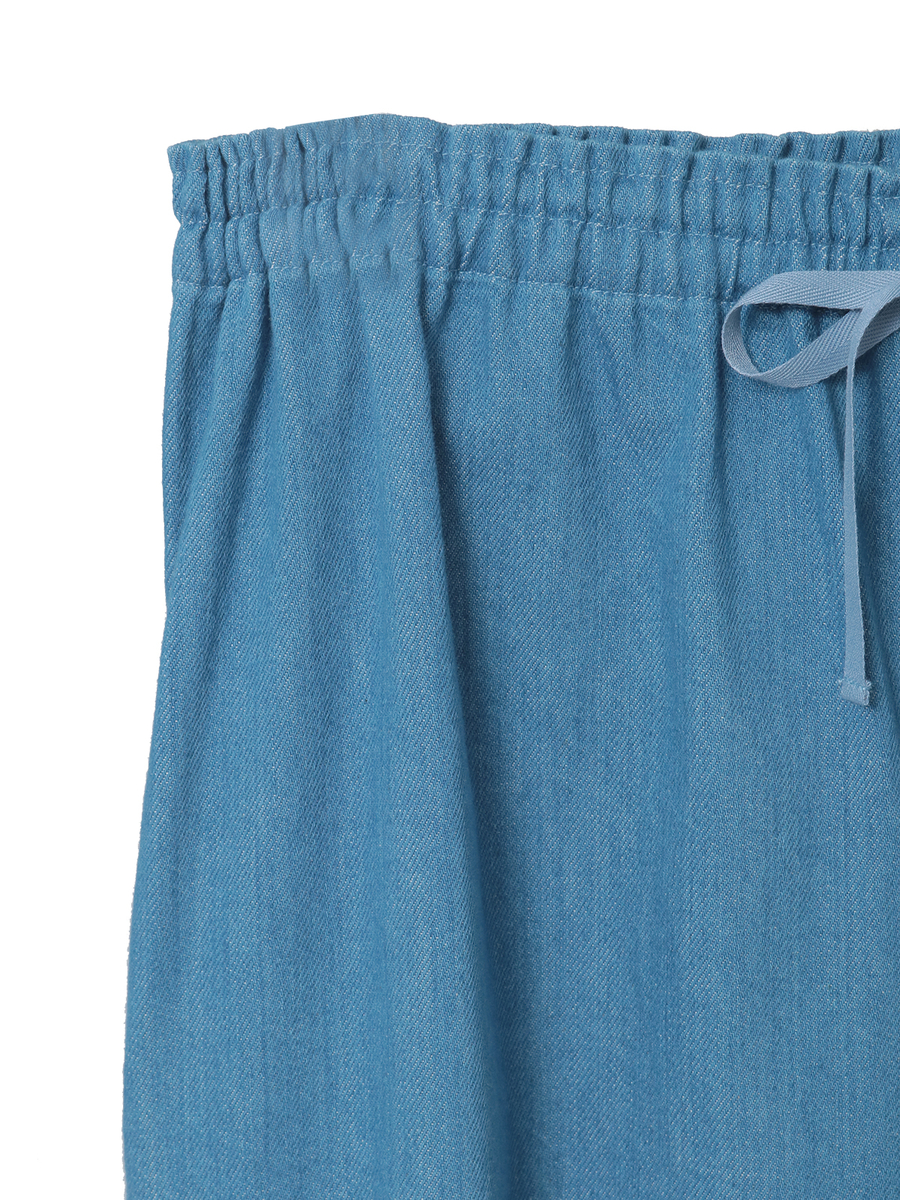 ムラ糸デニムワイドパンツ 詳細画像 ブルー 3