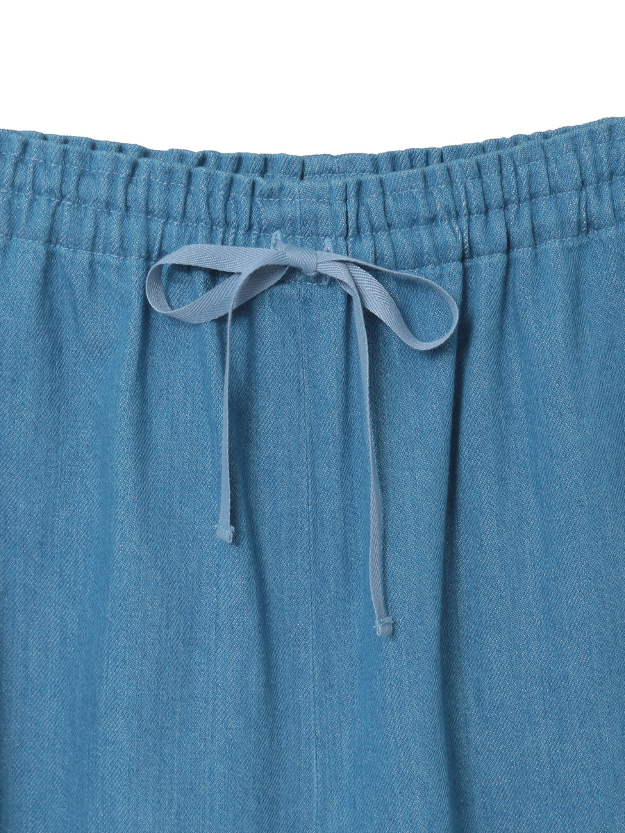 ムラ糸デニムワイドパンツ 詳細画像 ブルー 4