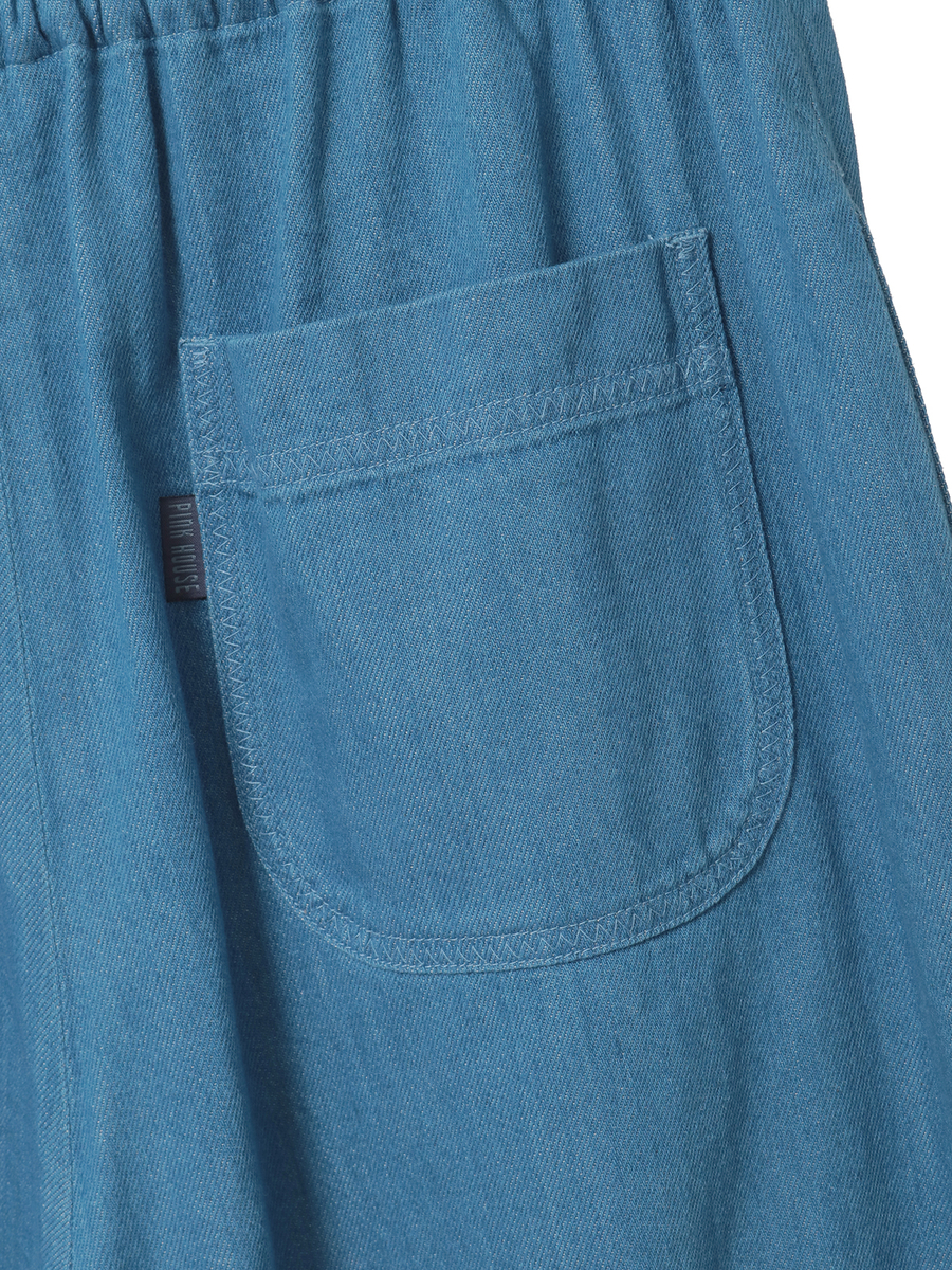 ムラ糸デニムワイドパンツ 詳細画像 ブルー 5