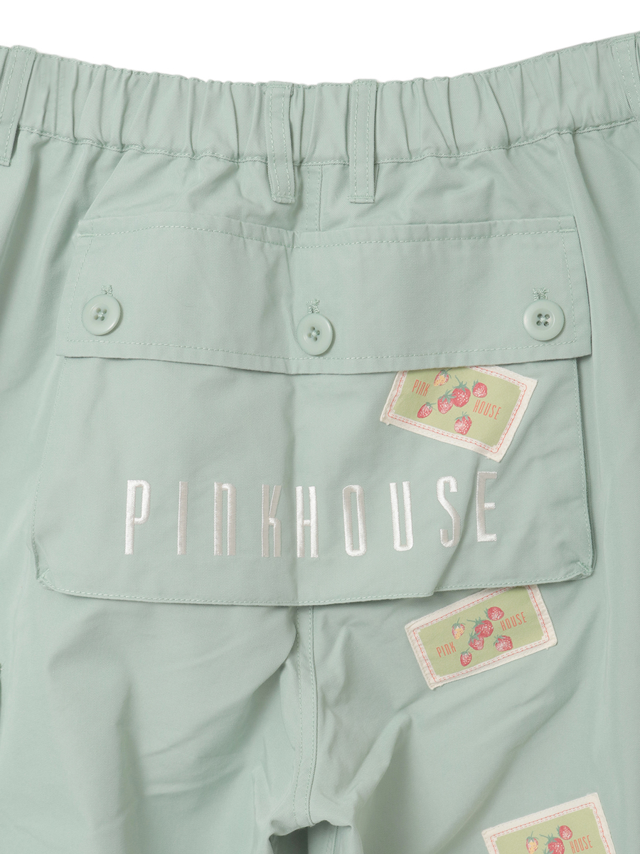 苺ブーケ刺繍カーゴパンツ 詳細画像 グリーン 15