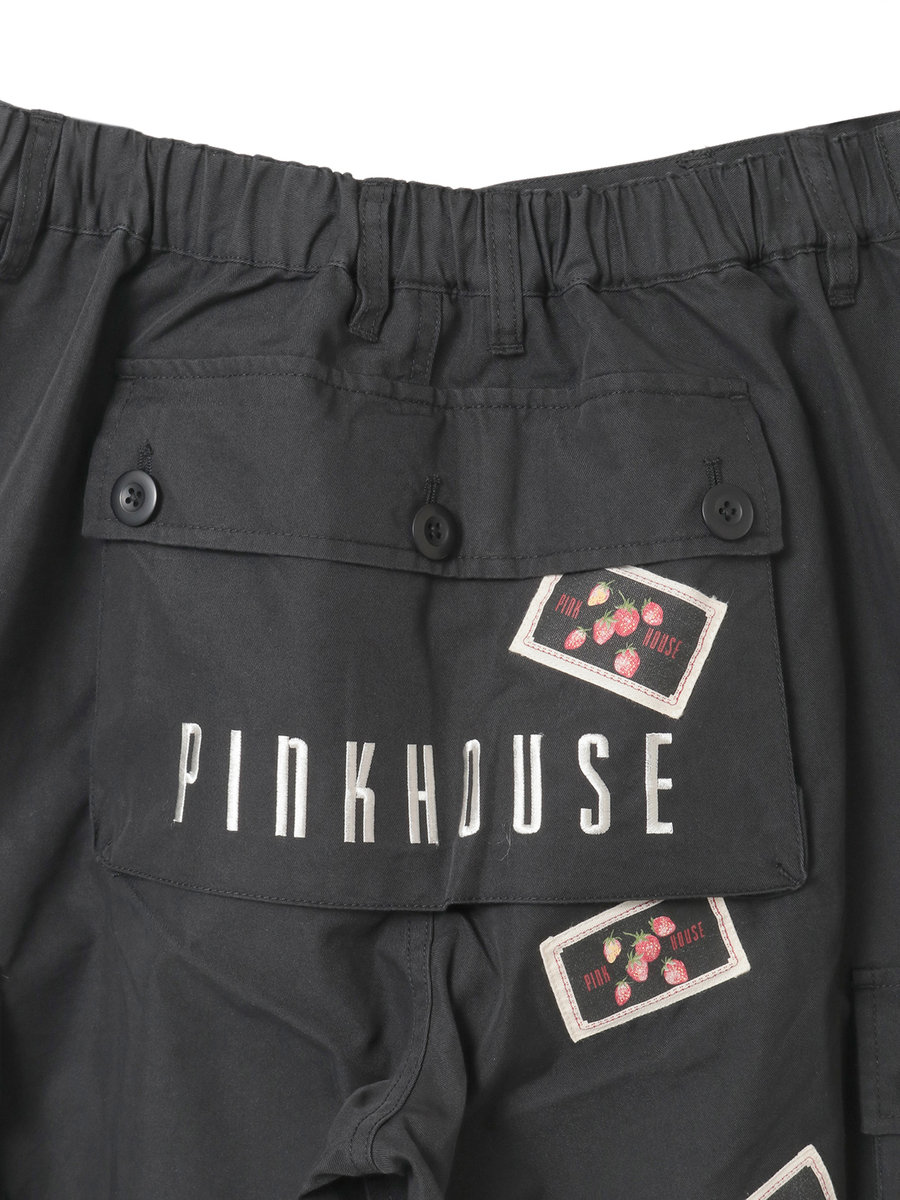 苺ブーケ刺繍カーゴパンツ 詳細画像 グリーン 9