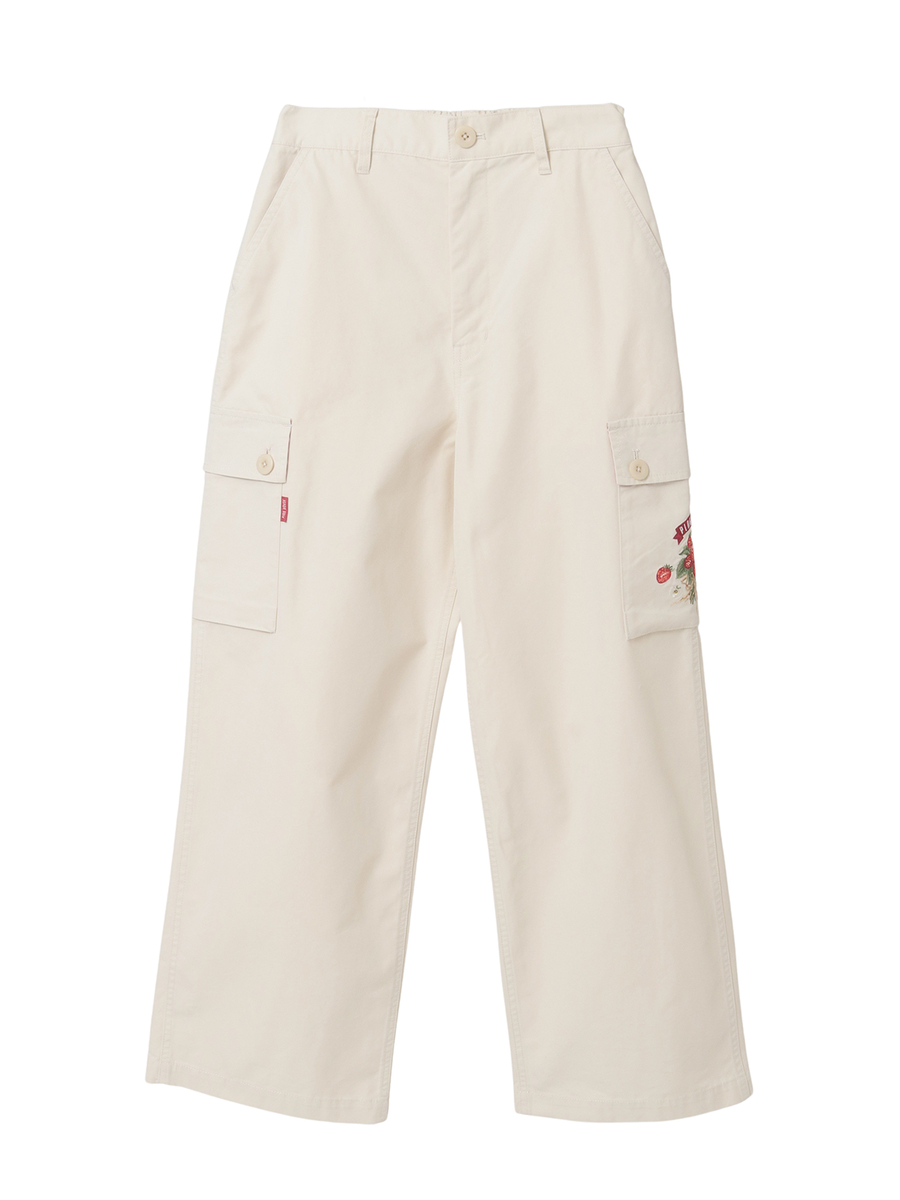 苺ブーケ刺繍カーゴパンツ 詳細画像 アイボリー 1