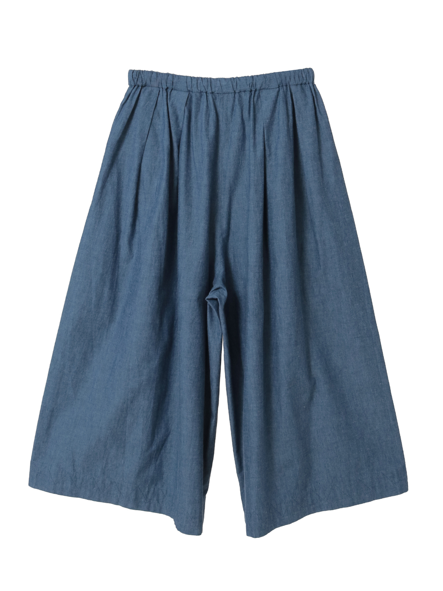 ネームワッペン使いダンガリーワイドパンツ 詳細画像 インディゴ 2