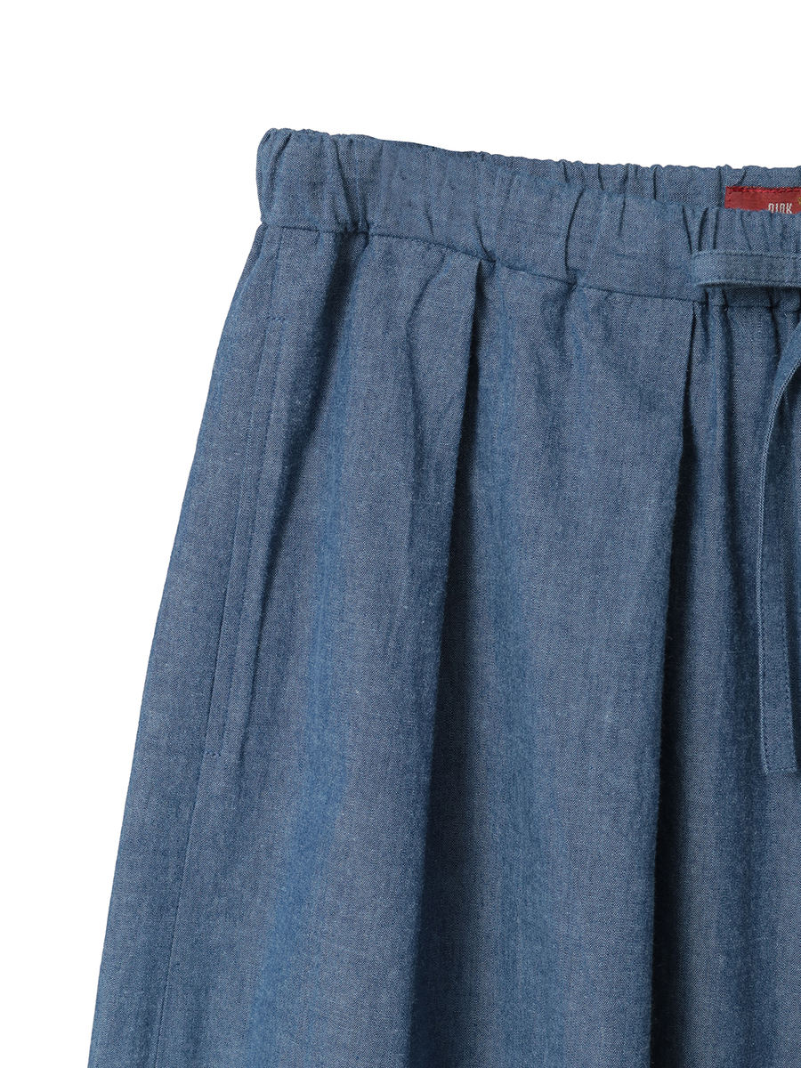 ネームワッペン使いダンガリーワイドパンツ 詳細画像 インディゴ 3