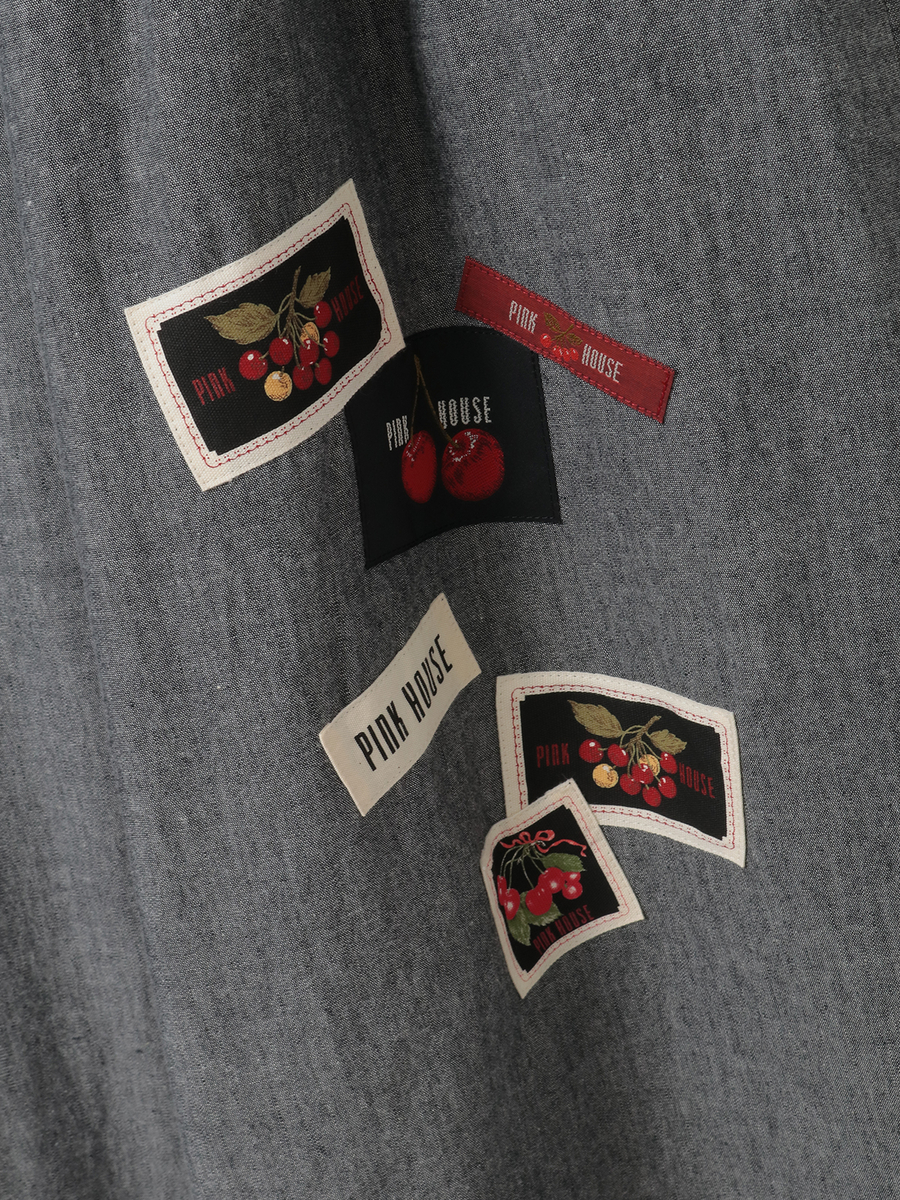 ネームワッペン使いダンガリーワイドパンツ 詳細画像 インディゴ 7